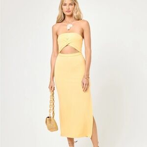 South Moon Under Yellow Midi Dress